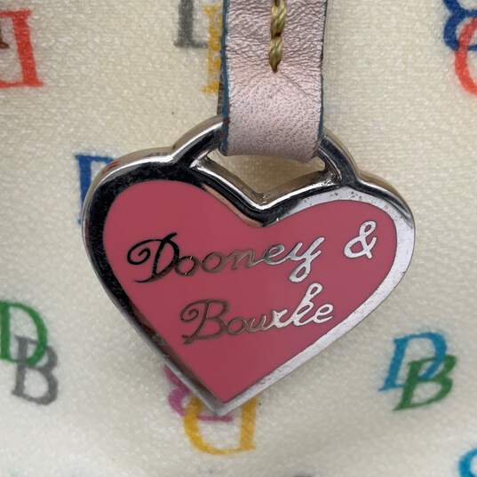 Dooney & Bourke Womens Multicolor Signature Print Zipper Bucket Bag Purse image number 3