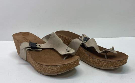 8100 Melrose Leather Cork Thongs White 9.5 image number 3