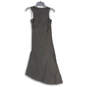 NWT Womens Black Sleeveless Asymmetrical Hem Side Zip Wrap Dress Size XS image number 2