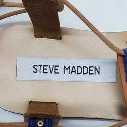 Steve Madden Strappy Blue & Beige Gladiator Cailin Sandals Size 6 alternative image