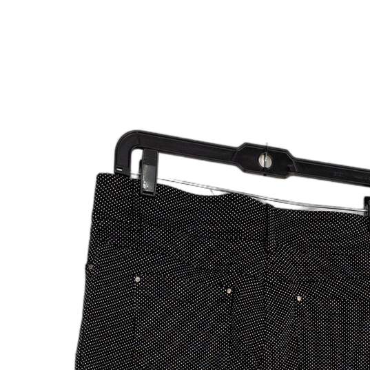 Womens Black Polka Dot Flat Front Pockets Stretch Ankle Pants Size 6 image number 4