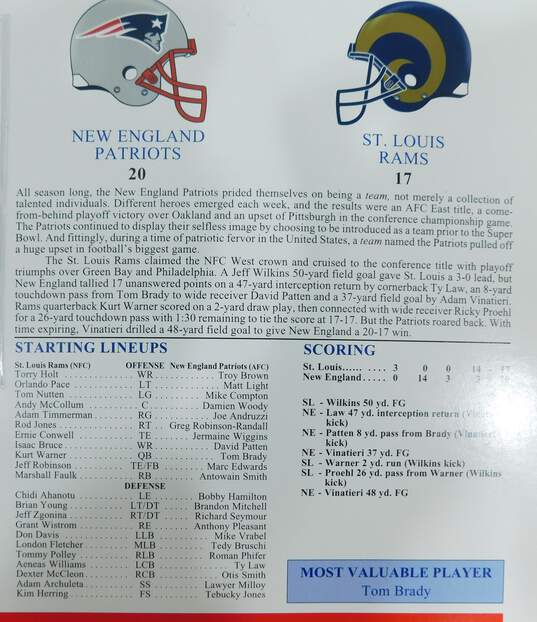 2002 Super Bowl XXXVI Uniform Worn Patch Patriots vs. Rams image number 3