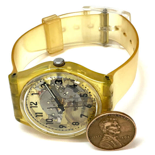 Designer Swatch Swiss AG 1994 Adjustable Strap Round Dial Analog Wristwatch image number 2
