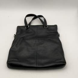 Fossil Womens Black Leather Double Handle Outer Zipper Pocket Shoulder Bag Purse alternative image