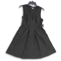 NWT Womens Black Paisley Round Neck Sleeveless Fit & Flare Dress Size 8