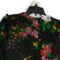 NWT Cabi Womens Black Floral Ruffle Balloon Sleeve Thespian Blouse Top Size M image number 4