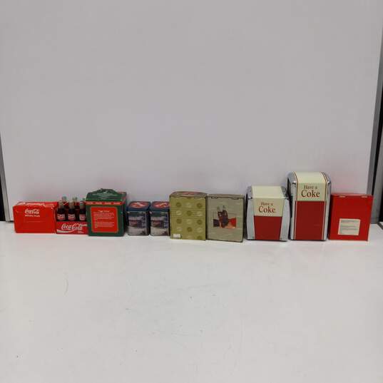Lot of Coca-Cola Collectibles, Figurines, Tins image number 5