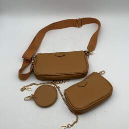 Ant Expedition Womens Tan Leather Crossbody Bag Purse With Clutch And Wallet