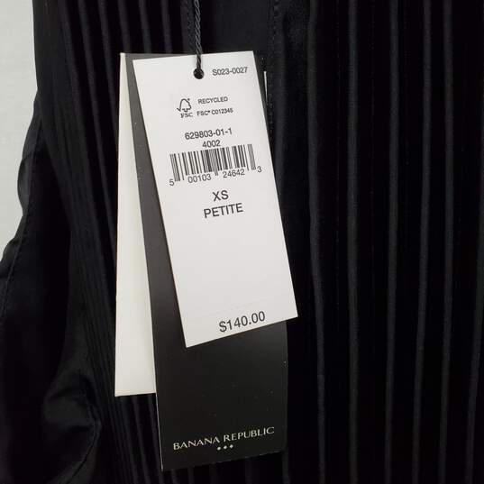NWT Banana Republic Petite WM's Black Halter Pleated Maxi Dress Size XS image number 3