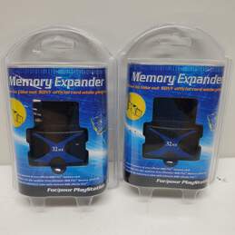 Pair of Sealed 3rd Party 32MB Memory Extenders for Playstation 2