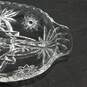 2pc Set of Press Cut Star Pattern Glass Serving Platters w/Crystal 25th Anniversary Bell image number 7