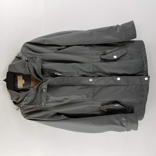 Buy the Michael Kors Women Grey Rain Coat S | GoodwillFinds