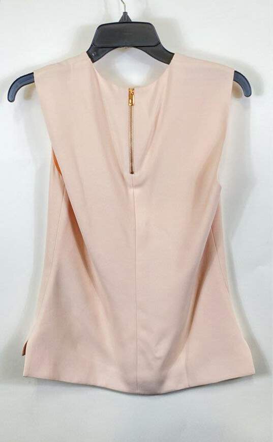 Ted Baker Womens Pink Sleeveless V-Neck Back Zipper Blouse Top Size 1 image number 2