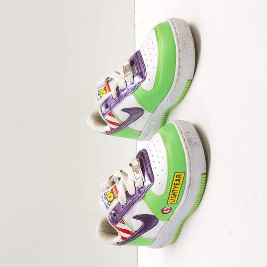 Buy the Nike Toddler's Airforce 1 Custom Toy Story Buzz Lightyear Shoes  Size  | GoodwillFinds
