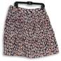 NWT J. Crew Womens Navy Blue Floral Pleated Back Zip Mini Skirt Size 12 image number 2