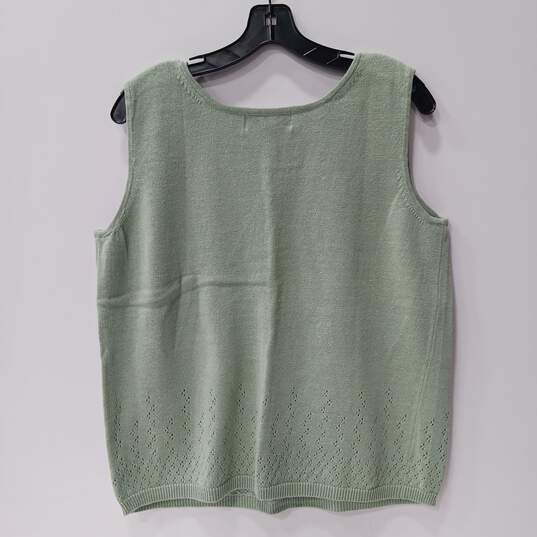 Jones New York Sport Green Sleeveless Sweater/Tank Top Size XL NWT image number 2