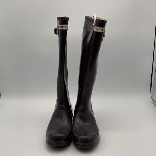 Womens Original Gloss W23616 Purple Pull On Knee High Rain Boots Size 8 M image number 1