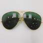 Vintage Ray Ban Bausch & Lomb Unisex Aviator Gold Frame Sunglasses w/ Case image number 2