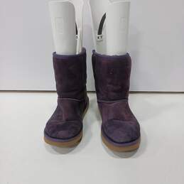 UGG Women's Purple Classic Short Slip On Boots