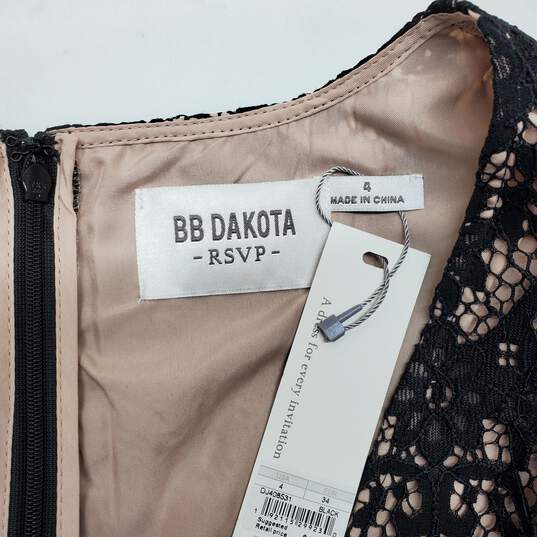 BB Dakota RSVP Long Sleeve Black Dress Women's Size 4 NWT image number 3