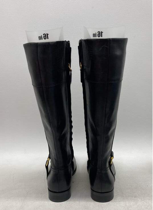 Buy the Lauren Ralph Lauren Women's Black Leather Riding Boots Size 6 ...