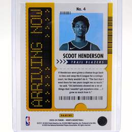 2023-24 Scoot Henderson NBA Hoops Rookie Portland Trailblazers alternative image