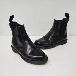Dr. Martens WM's Flora Chelsea Glossy Black Leather Boots Size 6 alternative image