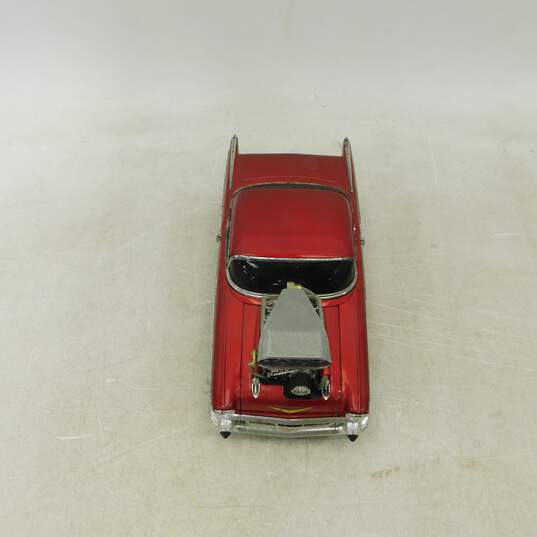 1957 Chevy Bel-Air Burgundy Muscle Machine 2000 1/18 Scale Die Cast No Box image number 2