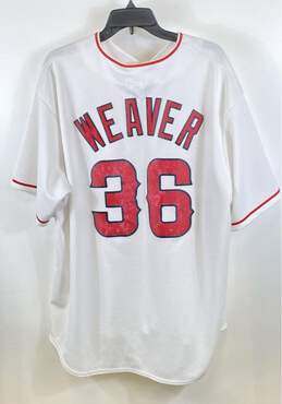 Majestic Men White MLB Angels Jared Weaver #36 Jersey XXL alternative image