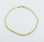 14K Yellow Gold Rope Chain Bracelet 1.7g image number 4