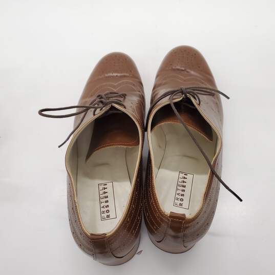Fratelli Rossetti Men's Brown Leather Wing Tip Oxfords Size 40 image number 7