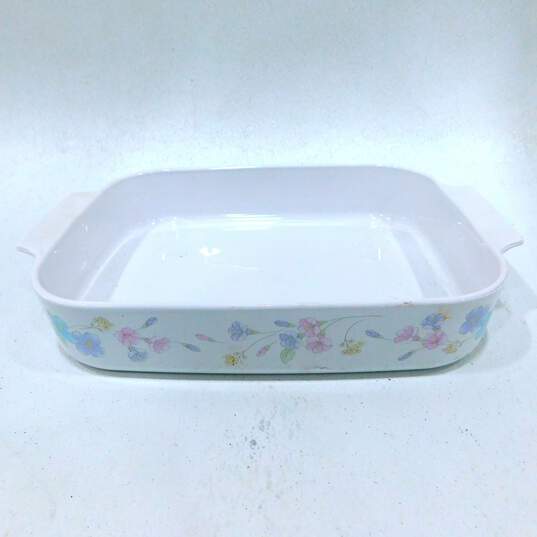 VTG Corning Ware Pastel Bouquet Casserole Dishes 5 Liter A-5-8 w/ Lid & A-21-B-N image number 5