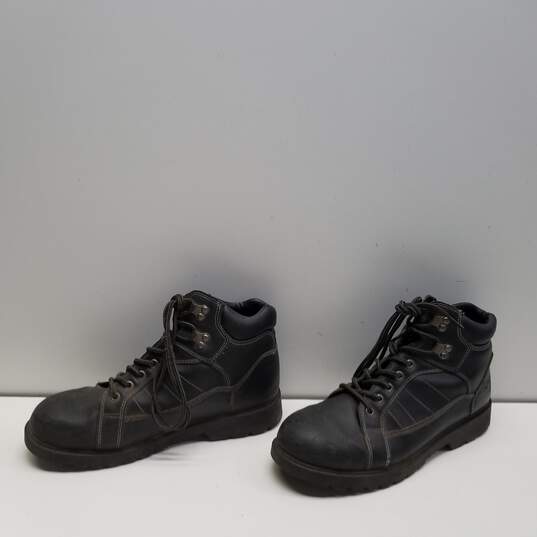 Texas Steer Black Work Boots Size 8.5 image number 4