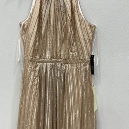 NWT Womens Rose Gold Sequins Halter Neck Sleeveless Long Maxi Dress Size 14 alternative image