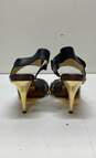 Michael Kors Leather Lucite Sole Strappy Heels Black 7 image number 4