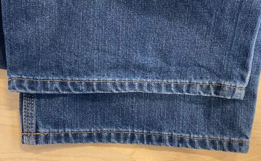 Carhartt Mens Blue Medium Wash 5-Pocket Design Denim Straight Jeans Size 42X30 image number 5