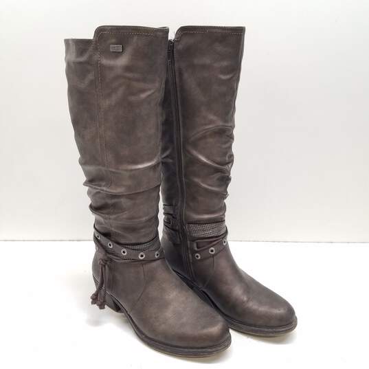Remonte Tex High-Knee Women Boots Brown Size 8.5 image number 3
