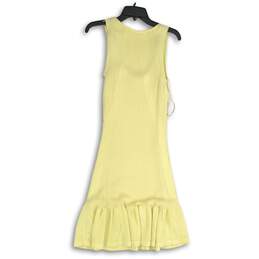 Rachel Roy Womens Yellow Mesh Sleeveless Scoop Neck Peplum Tank Dress Size S alternative image