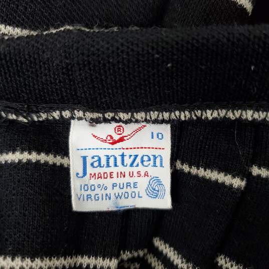 NWT VTG Jantzen WM's Dark Brown Striped Skirt Size 10 image number 3