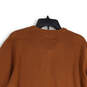 NWT Mens Brown Gray Diamond Print Knitted V-Neck Pullover Sweater Size L image number 4