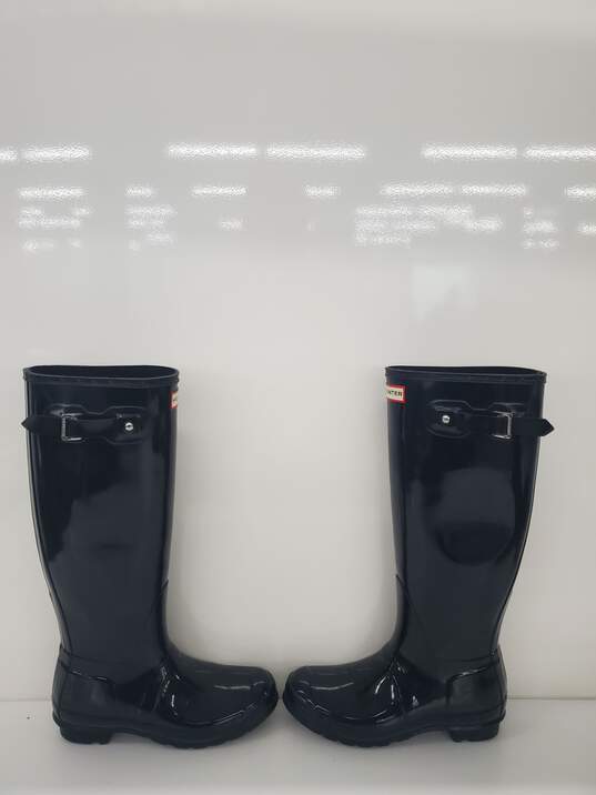 Women's Shoes Hunter Original Tall Rain Boots Size-8 Used image number 3