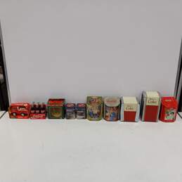 Lot of Coca-Cola Collectibles, Figurines, Tins
