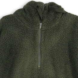 Womens Deep Olive Green Long Sleeve Mock Neck 1/4 Zip Pullover Jacket Sz XL alternative image
