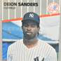 1989 Deion Sanders Fleer Update Rookie NY Yankees image number 2