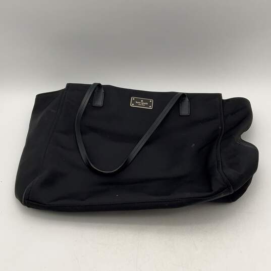 Kate Spade Womens Black Double Handle Inner Zipper Pockets Tote Bag image number 2