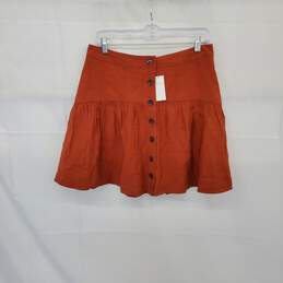 Banana Republic Burnt Orange Button Up Skirt WM Size M NWT