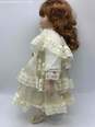 Seymour Mann The Connoisseur Collection Porcelain Doll In Beige Dress With Hat image number 3