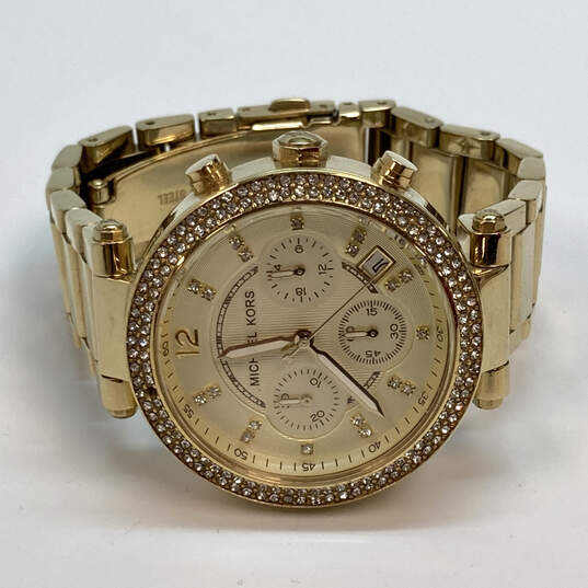 Designer Michael Kors Parker MK-5354 Stainless Steel Analog Wristwatch image number 3