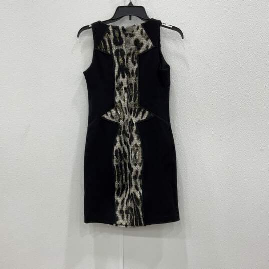 NWT Rebecca Minkoff Womens Moulin Black White Sleeveless Sheath Dress Size 0 image number 2