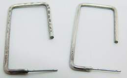Artisan 925 Amethyst Hammered Cuff Bracelet & Geometric Earrings w/ Ring 21.6g alternative image
